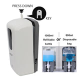 Wall Mounted Battery Powered Or Adapter Recharge automatic hand sanitizer dispenser F1409-S