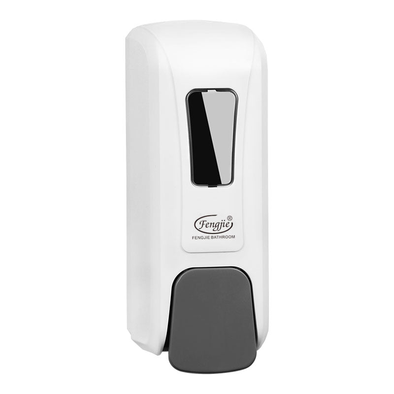 FENGJIE Manual Soap Dispenser, Wall Mounted Soap Dispensers Plastic Shower Gel Shampoo Soap Hand Sanitizer Dispenser Liquid Containers for Kitchen Bathroom Office Hotel 400ML